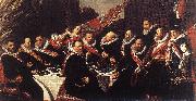 HALS, Frans Banquet of the Officers of the St George Civic Guard (detail) af USA oil painting artist